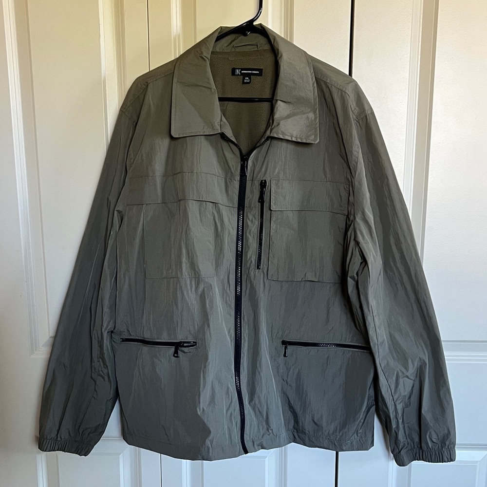 INC International Concepts Men's Gray Windbreaker